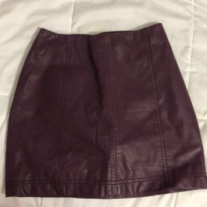 leather free people skirt